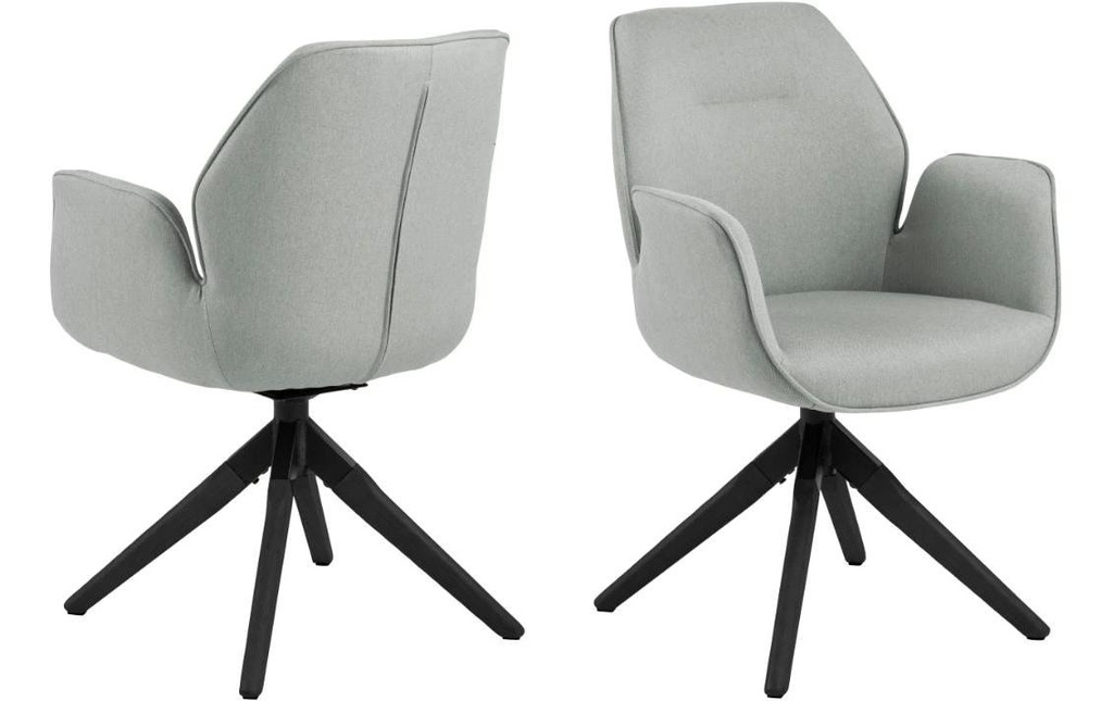 AC Design Chaise Aura Gris clair/noir