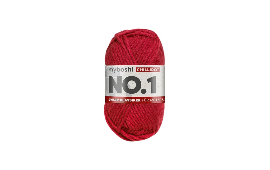 myBoshi Laine N°1 Rouge piment 50 g, 55 m