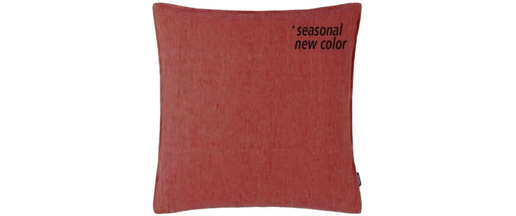 PROFLAX Housse de coussin Leinen 50 x 50 cm, rouge