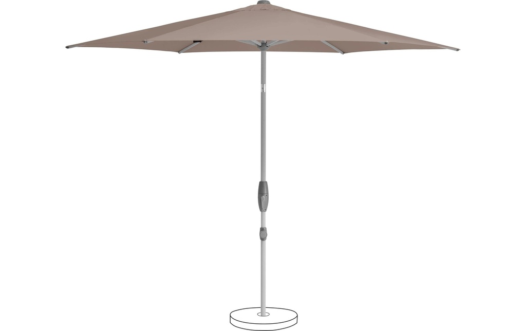 Suncomfort by Glatz Parasol Shell Turn 300 cm, taupe clair