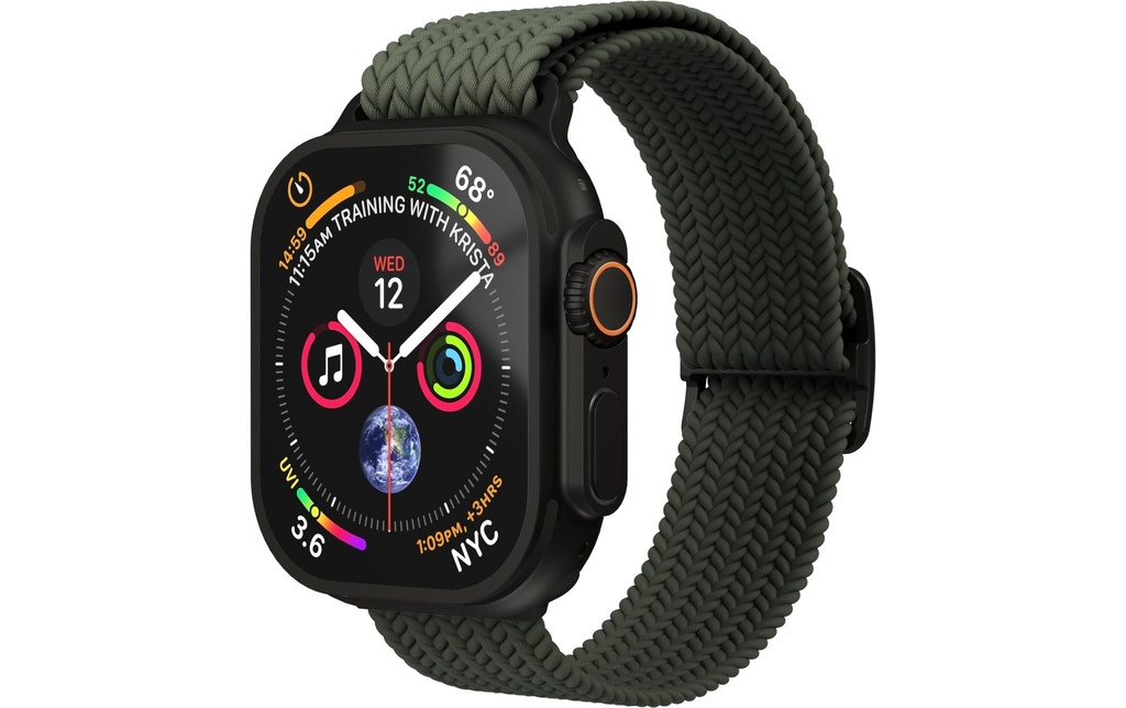 Vonmählen Bracelet Woven Loop Apple Watch 40/41/42 mm Olive Black
