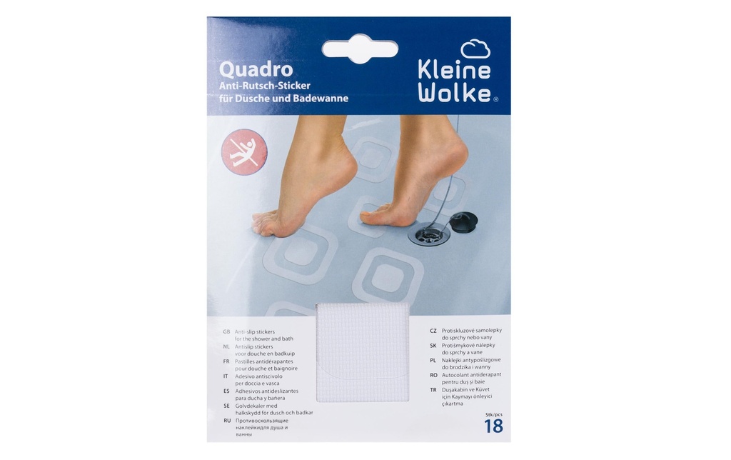 Kleine Wolke Autocollant antidérapant Quadro 18 pièces, Transparent
