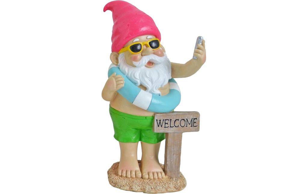 Dameco Figure décorative Nain de jardin Beach Welcome
