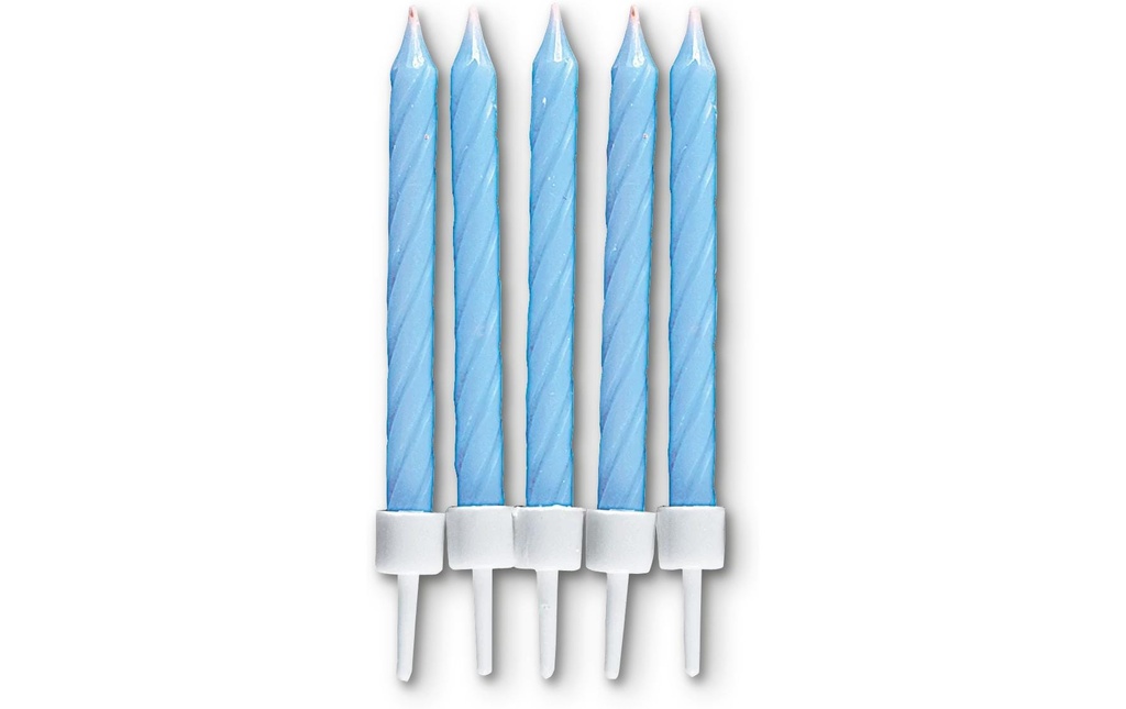 Städter Bougie avec support 10 Pièce/s, Bleu clair, 7.5 cm