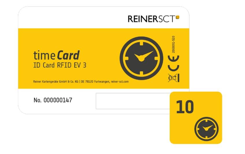 Reiner SCT Carte RFID timeCard Premium 10 Pièce/s