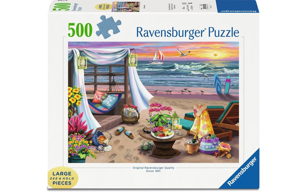 Ravensburger Puzzle L'oasis sur la plage 500 pièces
