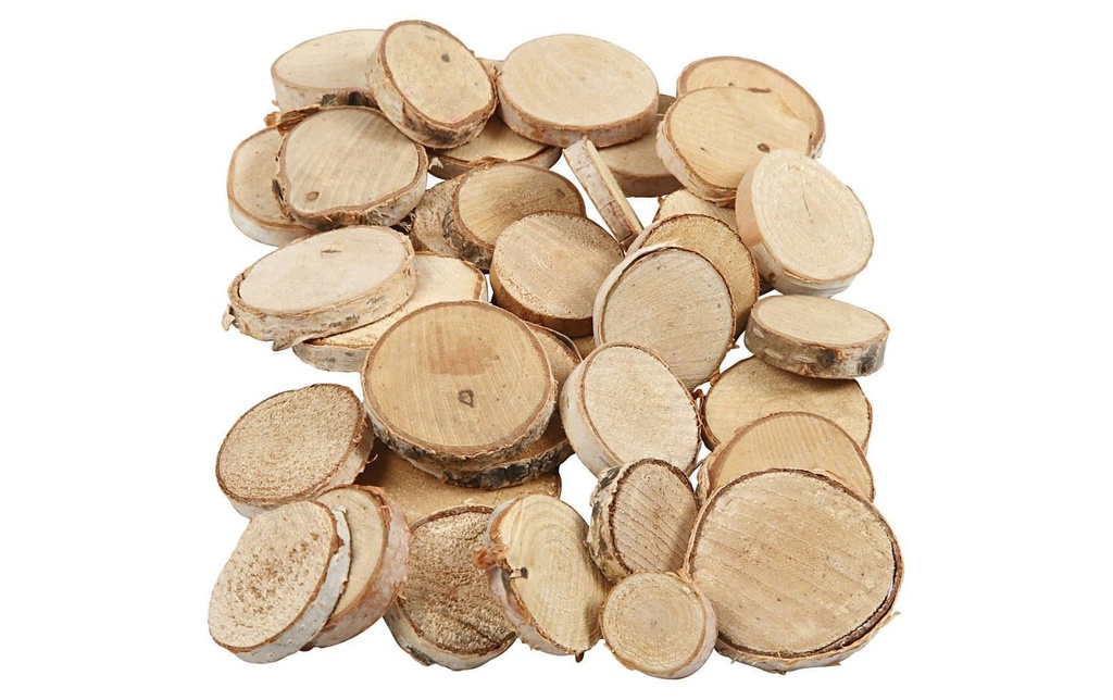 Creativ Company Disques en bois MIx 2.5-4.5 cm