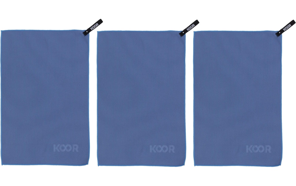 KOOR Serviette Silva Onda Blu paquet de 3 S 35 x 55 cm