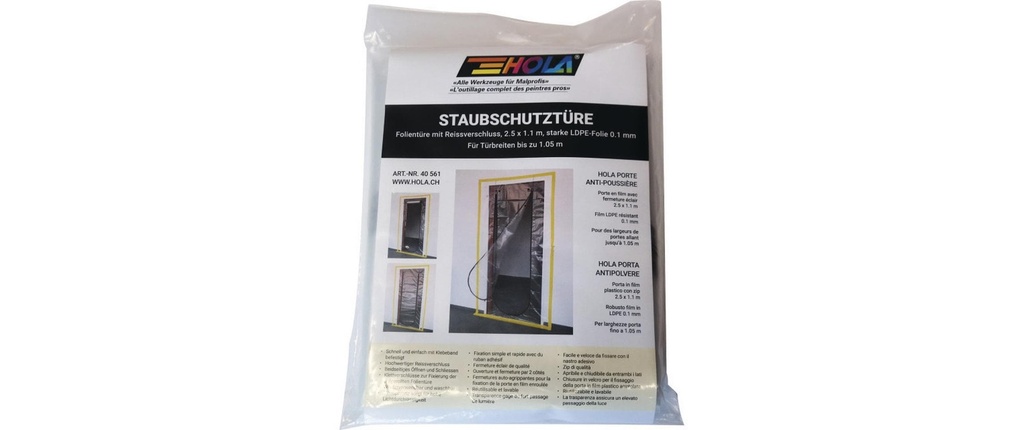 HOLA Porte anti-poussière film LDPE 2.5 x 1.1 m