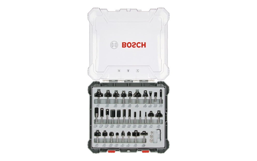 Bosch Professional Kits de fraise Tige de 6 mm, 30 pièces