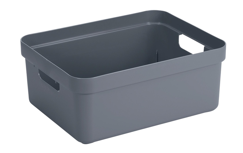 Sigma Home Boîte de rangement 24 l Bleu foncé/Gris