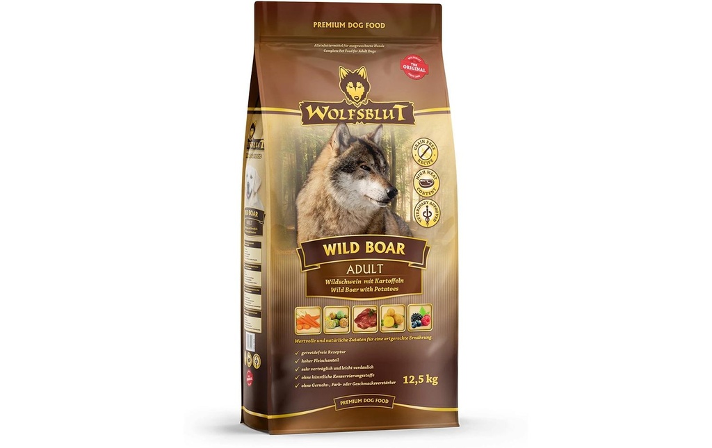 Wolfsblut Alimentation sèche Dog Wild Boar Adult, 12.5 kg