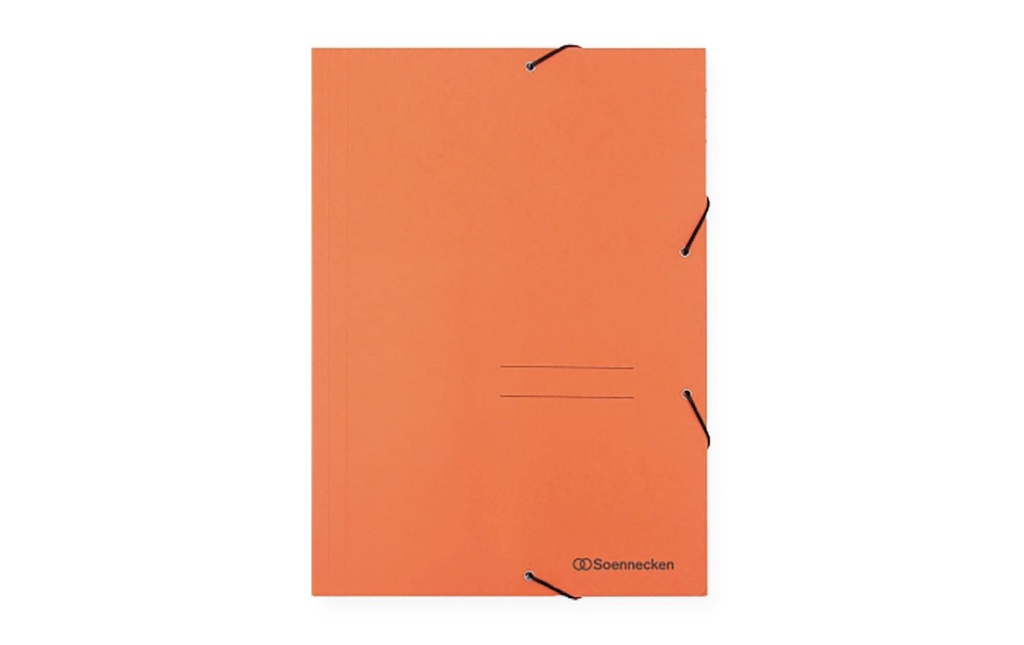Soennecken Portfolio à ruban élastique A4, Orange, 3 volets