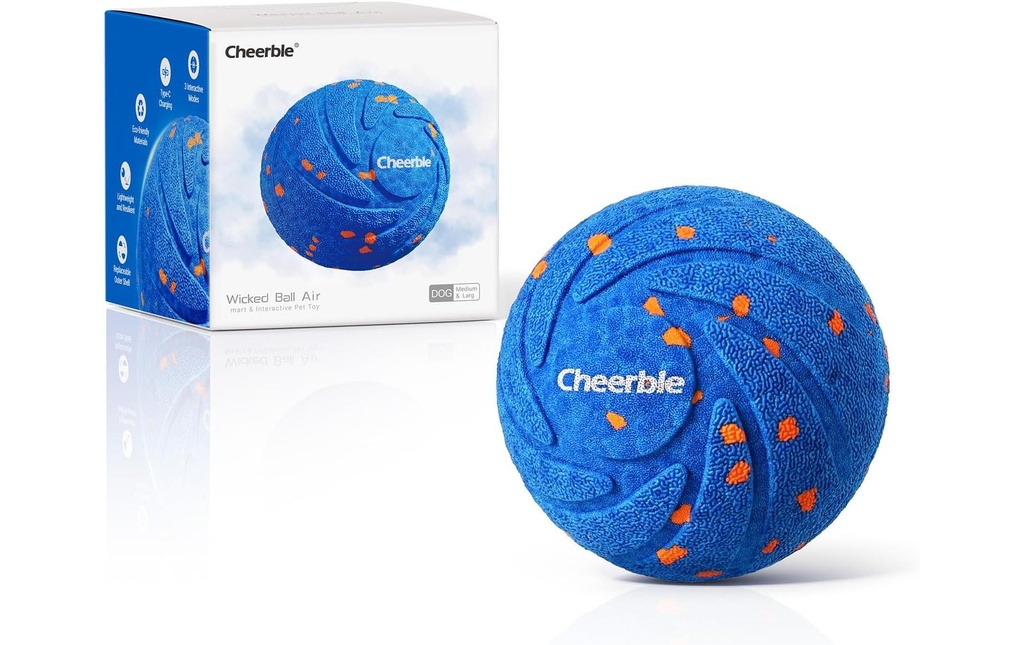 Cheerble Jouet pour chien Boule à facettes Air