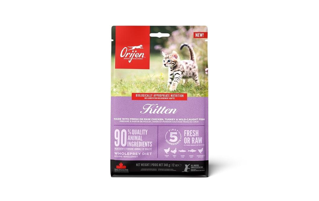Orijen Alimentation sèche Kitten au poulet, 340 g