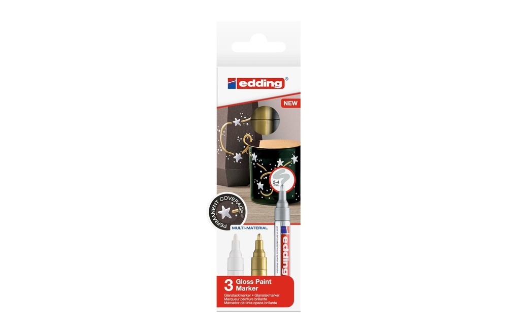 edding Marqueur peinture 750 CREA 3 pièces