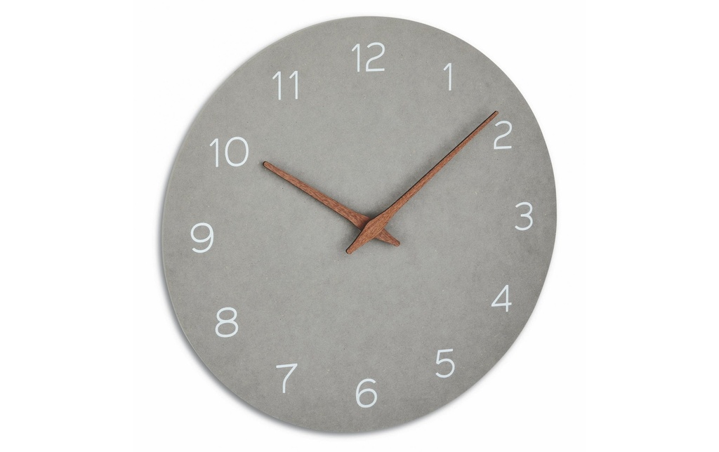 TFA Dostmann Horloge murale Analogique avec aspect bois Ø 29.7 cm, gris béton