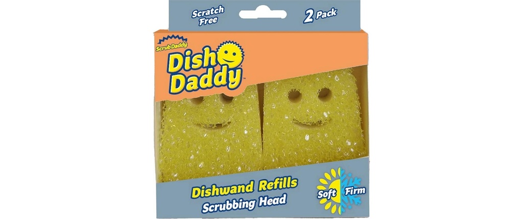 Scrub Daddy Dish Daddy tête de brosse de rechange pack de 2 Lot de 2