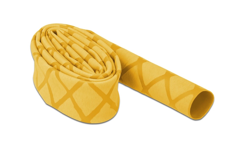 Delock Gaine thermorétractable dessin en X antidérapant 1 m x 15 mm Jaune