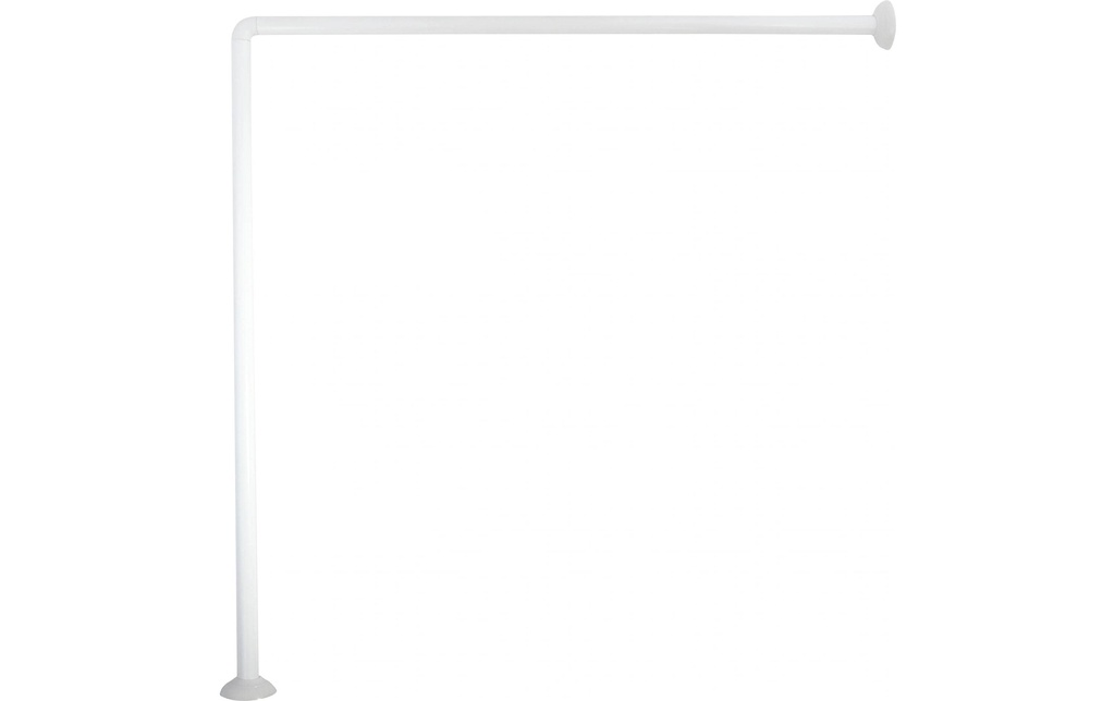 MSV Tringle pour rideau de douche 3 pièces 80 x 2.5 cm, Blanc