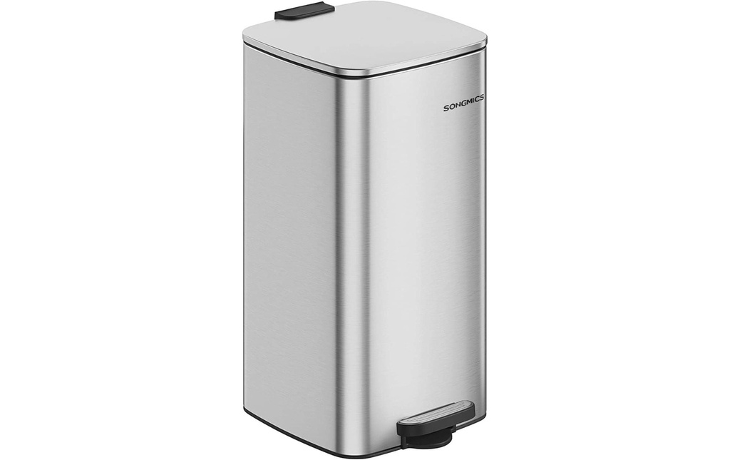 Songmics Poubelle 20 l, Argenté