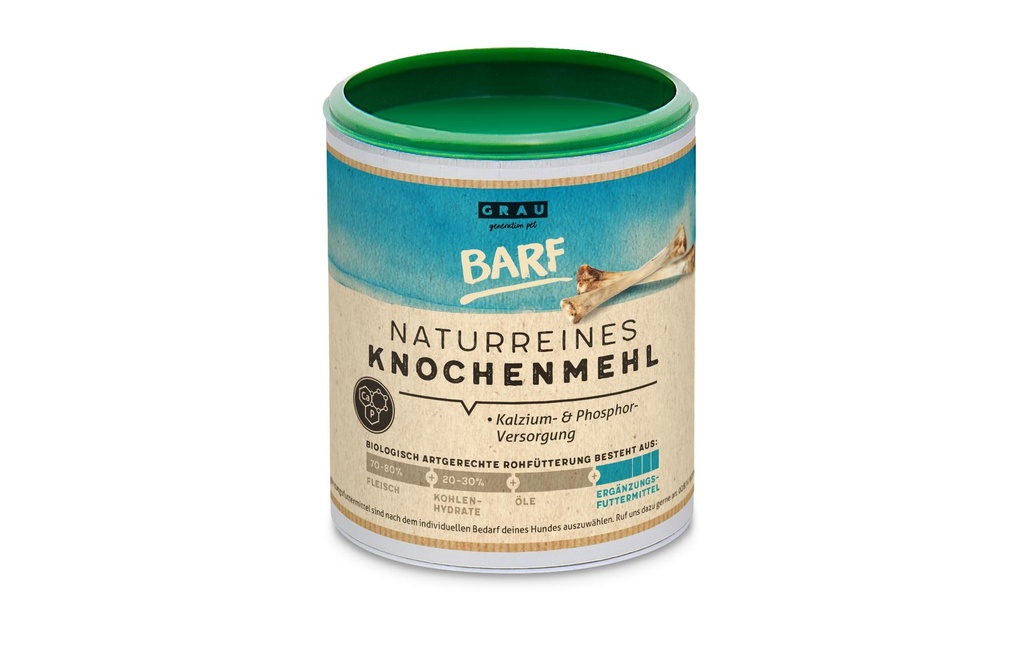 Grau Supplément alimentaire pour chiens Farine d'os naturelle, 400 g