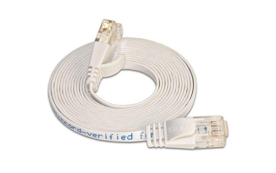 SLIM Câble patch slim RJ-45 - RJ-45, Cat 6, UTP, 15 m, Blanc