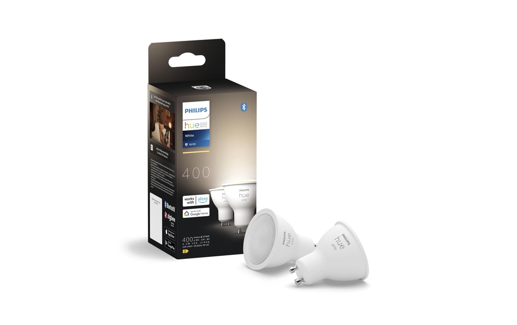 Philips Hue White GU10 pack double 2 x 400 lm