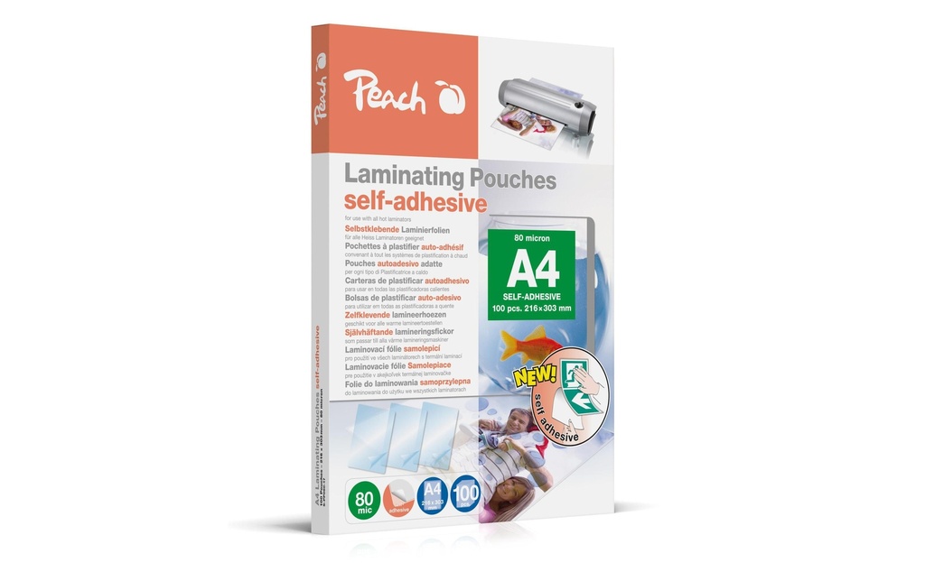 Peach Film laminé 80 µm, 100 pièces