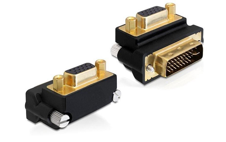 Delock Adaptateur d’angle 270°, m-f DVI-I - VGA