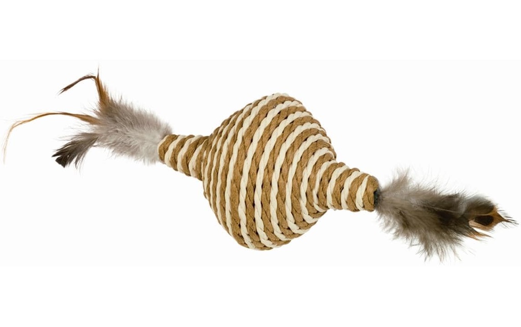Nobby Jouet pour chat Toupie avec hochet et plumes, 11 cm