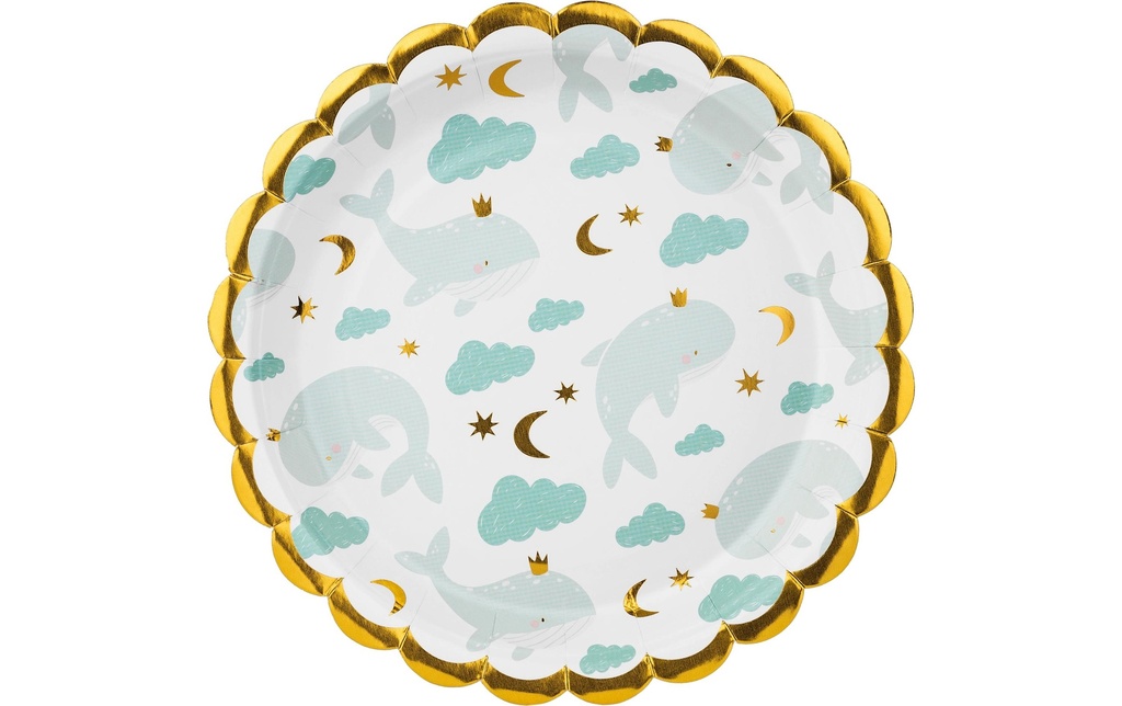 Partydeco Assiettes jetables Baleine 6 Pièce/s