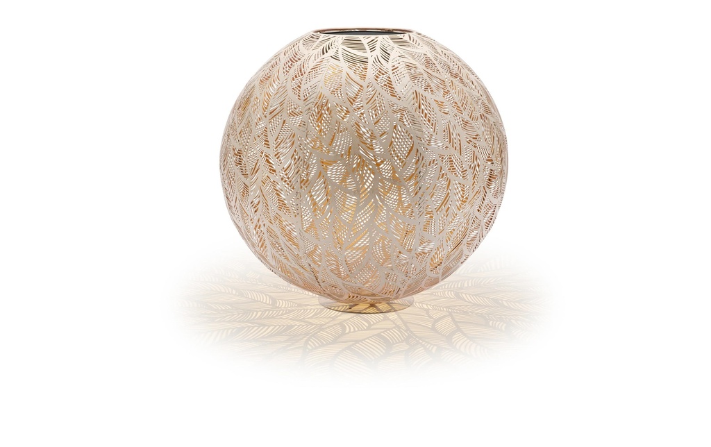 STT Photophore Solar Antic Ball Julia, Ø 40 cm, Beige/Vieux blanc