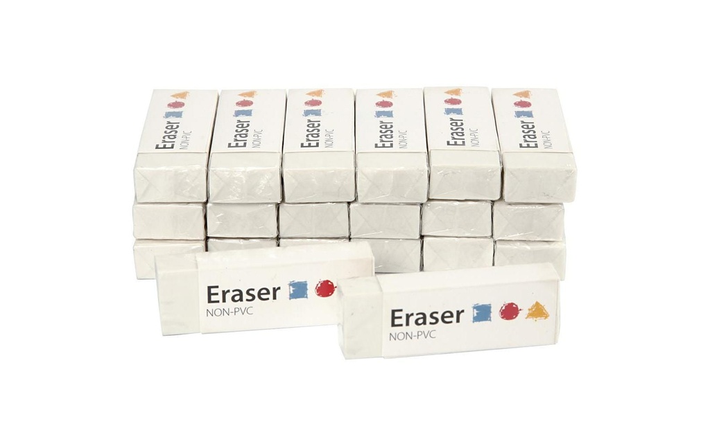 Creativ Company Gomme 20 pièces, Blanc