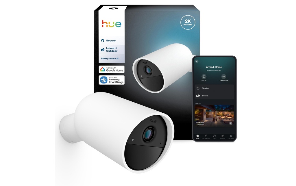 Philips Hue Secure caméra 2k batterie blanche
