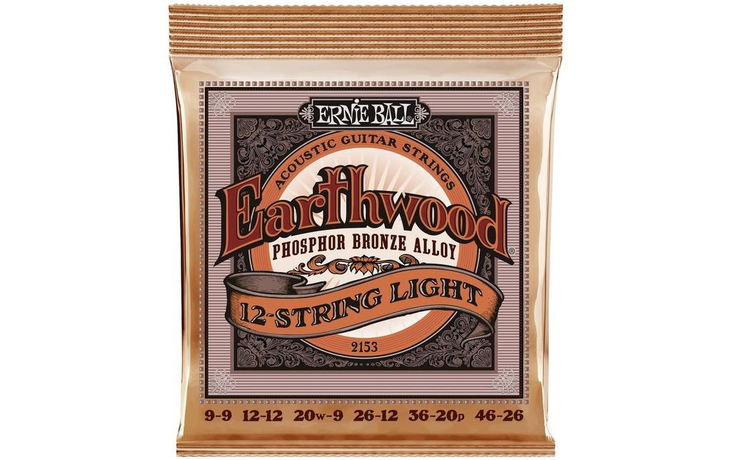 Ernie Ball Cordes de guitare 2153 Earthwood PB – Light 9 - 46