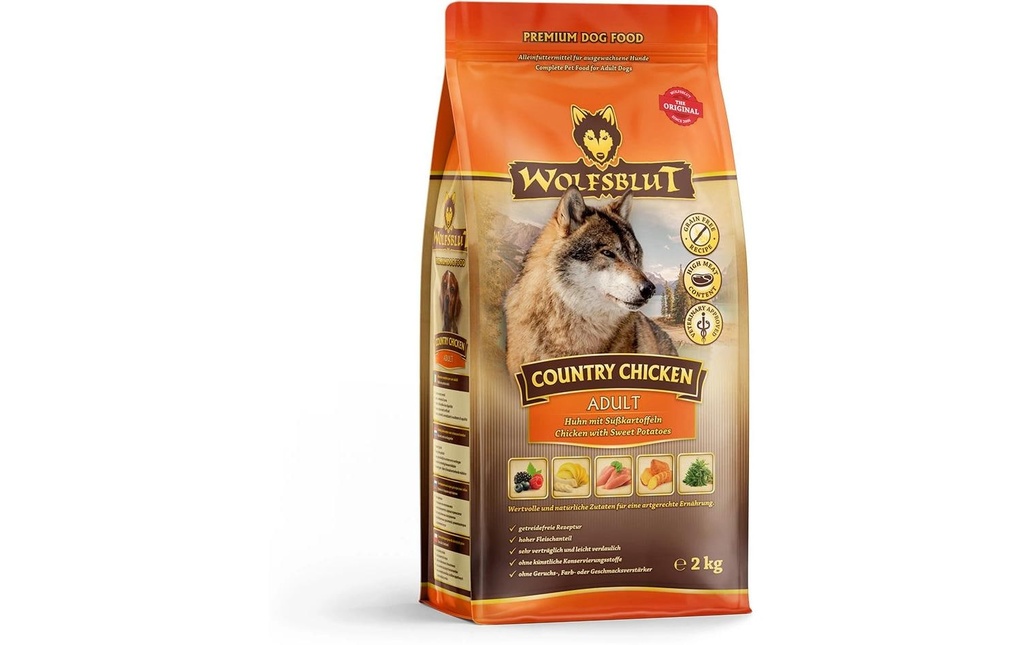 Wolfsblut Alimentation sèche Dog Country Chicken Adult, 2 kg