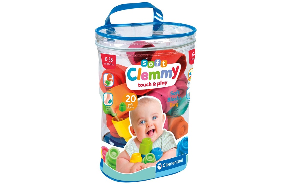 Clementoni Blocs de construction Clemmy en sachet 20 pièces