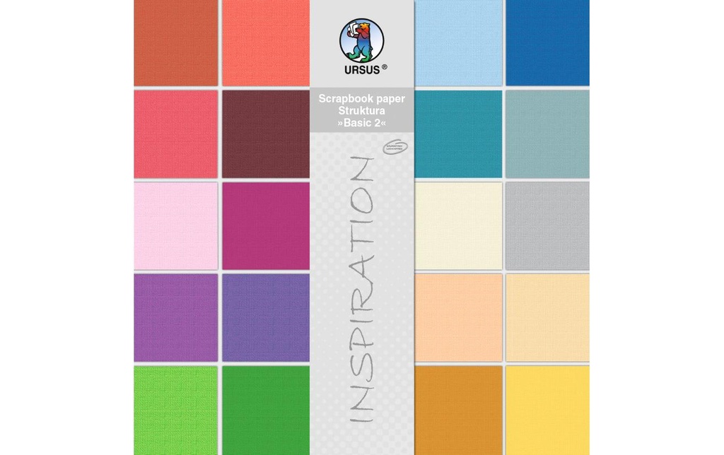 URSUS Papier cartonné Basic 2, 30,5 x 30,5 cm, 20 feuilles