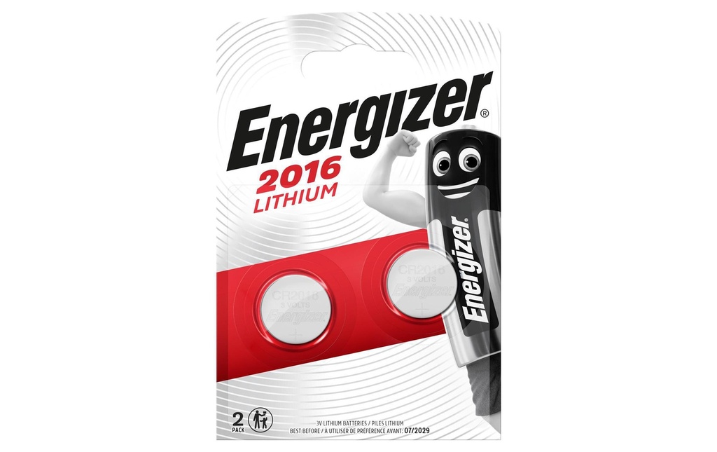 Energizer Pile bouton Lithium CR-2016 , 2 Pièce/s