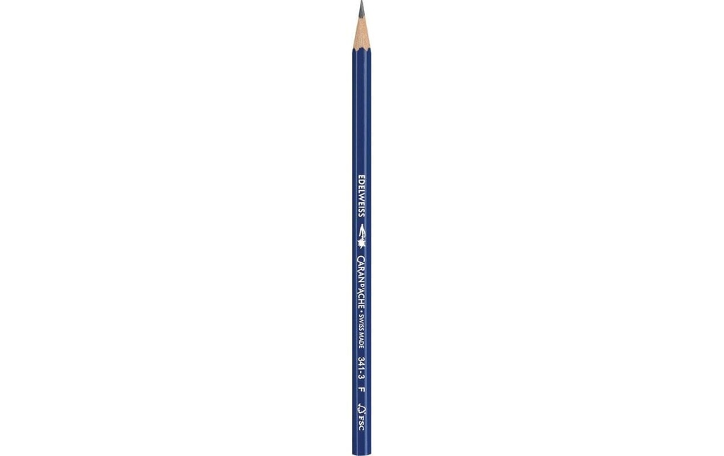 Caran d'Ache Crayon F, bleu, 12 pièces