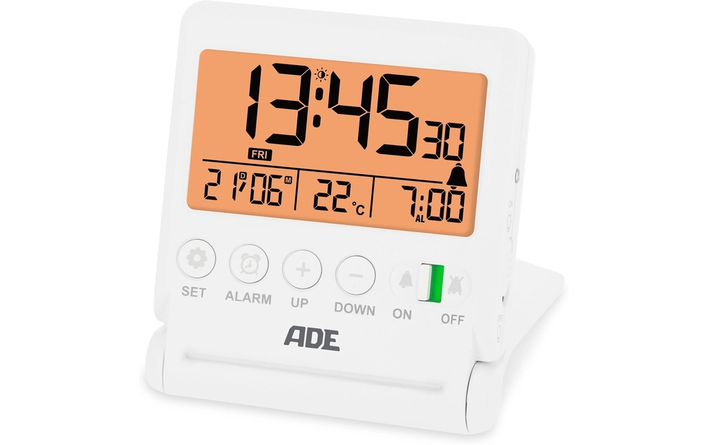 ADE Réveil numérique CK2507-1 Blanc