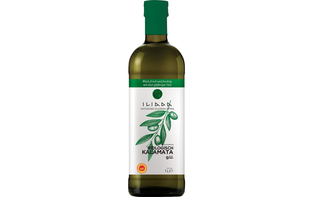 Iliada Huile d'olive extra vierge Bio Kalamata PDO 1000 ml