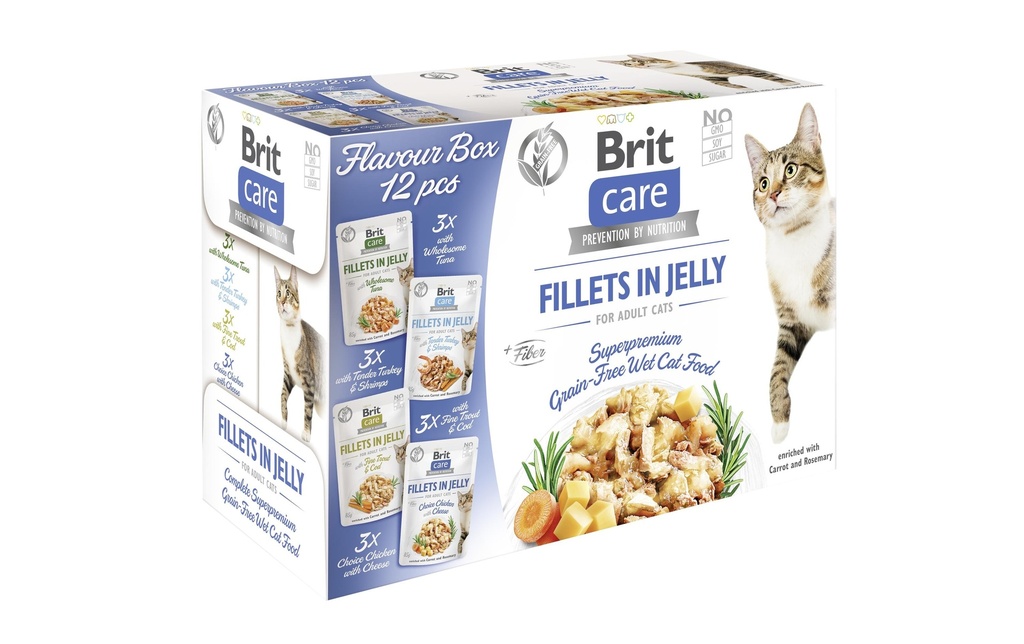 Brit Alimentation humide Care Flavour box Fillets Gelée, 12 x 85 g