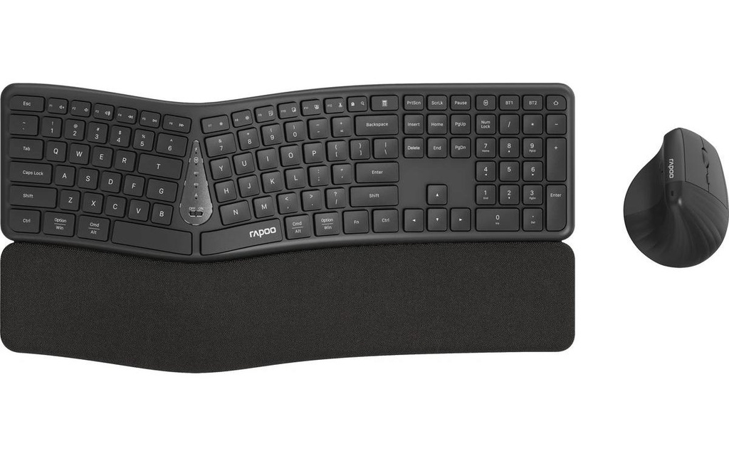Rapoo Ensemble clavier-souris 8810M Bureau ergonomique