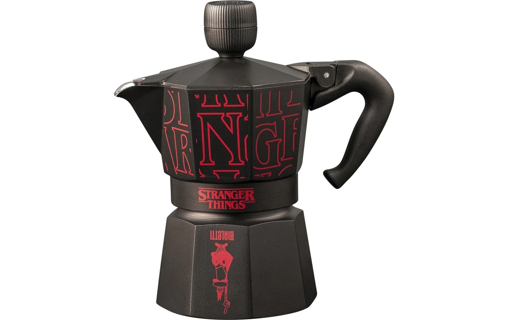 Bialetti Cafetière à expresso Stranger Things, 3 tasses, noir / rouge