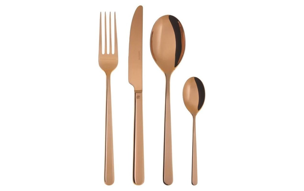 Sambonet Kits de couverts Linear PVD 24-parties, Cuivre