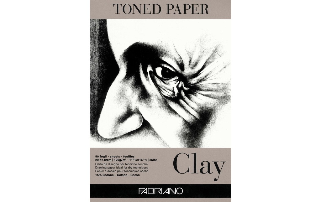 Fabriano Carnet de dessin Toned Clay A3, 50 feuilles