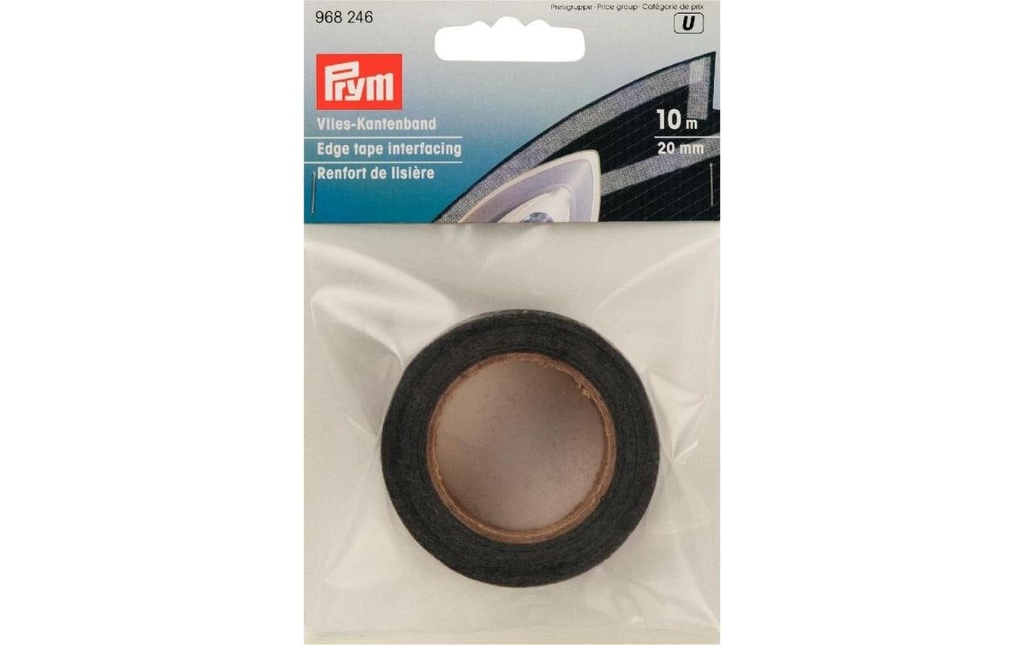 Prym Toison Bande de chant Graphite, 10 m x 20 mm