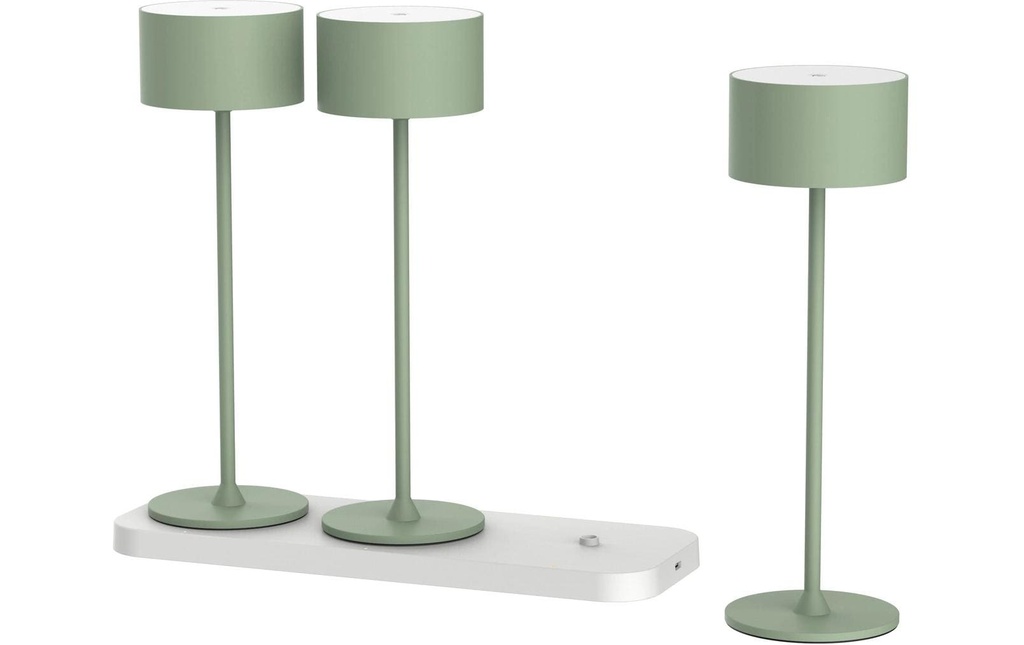 Schönenberger Lampe de table à accu Tavolo Set de 3 pièces, vert